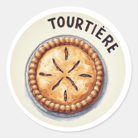Tourtière autocollant ラウンドシール (正面)