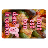 Tout est bon dans le cochon（フランスの諺） マグネット (横)