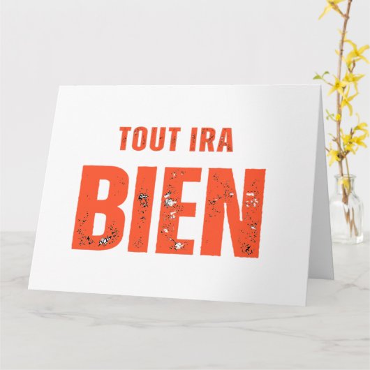 Tout Ira Bien  カード (黄色い花)