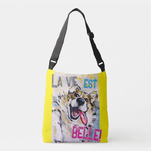 Tout sourire La vie est belle! クロスボディバッグ (正面)