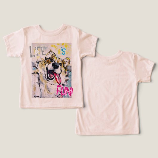 Tout sourire Life is fun! T-shirt (デザイン正面&裏面)