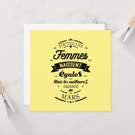 Toutes les femmes naissent égales - Mars カード (正面/裏面インサイチュ)