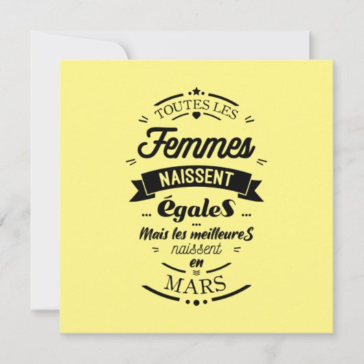 Toutes les femmes naissent égales - Mars カード (正面)