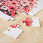  Tow cuteRomantic Floral Hedgehog Duo Illustration ジグソーパズル (側面)