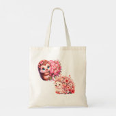  Tow cuteRomantic Floral Hedgehog Duo Illustration トートバッグ (裏面)