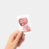 Tow cuteRomantic Floral Hedgehog Duo Illustration バッジ (手持ち)