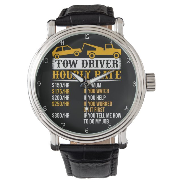 Tow Driver Hourly Rate Chart 腕時計 (正面)