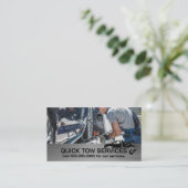 Tow Truck Operator Securing Car 名刺 (スタンド正面)