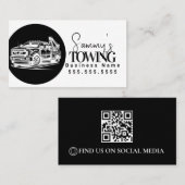 Tow Truck Services QR Code Logo 名刺 (正面/裏面)
