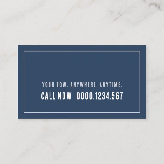 Tow Truck Services | Your tow Anywhere Anytime 名刺 (裏面)