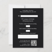 Toward Haunted Castle Wedding Couple Spooky Forest 出欠カード (裏面)