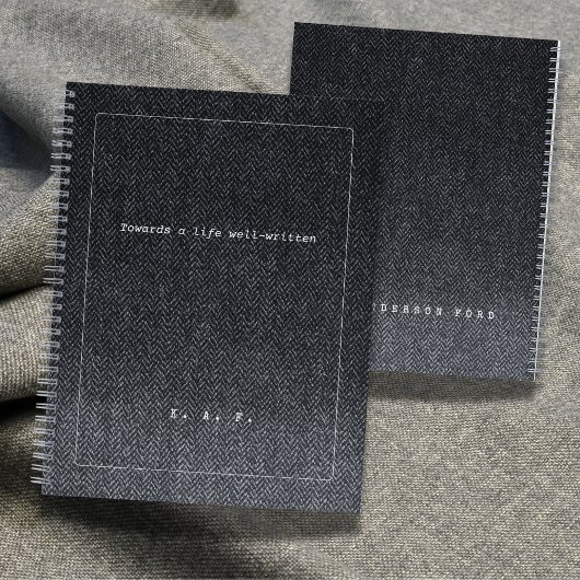'Towards a Life Well-Written' Tweed Graduation ノートブック