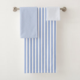 Towel Set - Blue Stripe Patterns バスタオルセット