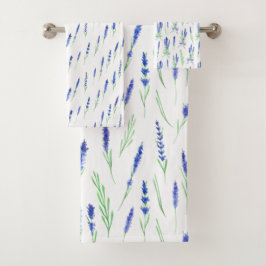 Towel Set - Lavender Patterns バスタオルセット