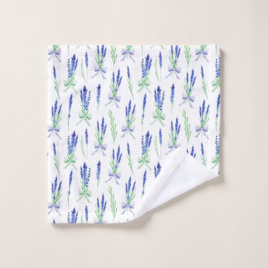 Towel Set - Lavender Patterns バスタオルセット (ウォッシュタオル)