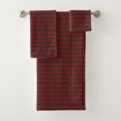 Towel set with a red and black checkered pattern バスタオルセット (インサイチュ)