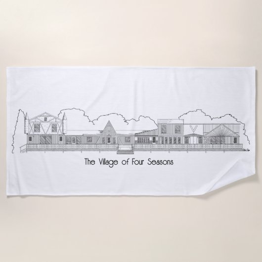 Towel Sketch VOFS Boardwalk ビーチタオル (正面)