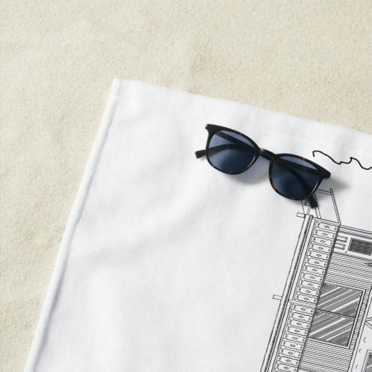Towel Sketch VOFS Boardwalk ビーチタオル (インサイチュ)