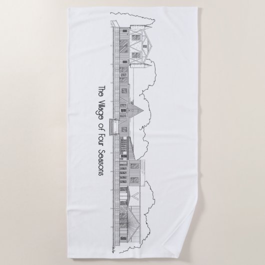 Towel Sketch VOFS Boardwalk ビーチタオル (正面)