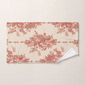 Towels Vintage Red Tapestry Design, Romantic バスタオルセット (ハンドタオル)