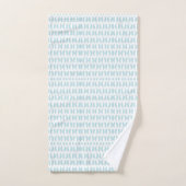Towels with a light blue fish pattern hang neatly バスタオルセット (ハンドタオル)