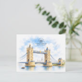 Tower Bridge、ロンドン、イングランド、象徴的なランドマーク ポストカード (スタンド正面)