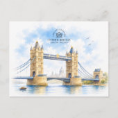 Tower Bridge、ロンドン、イングランド、象徴的なランドマーク ポストカード (正面)