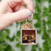 Tower Bridge、ロンドンat Night, England (UK) キーホルダー (手)