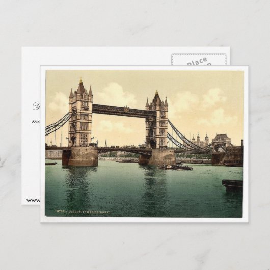 Tower Bridge, III. (open), London, England lear Ph ポストカード (正面/裏面)