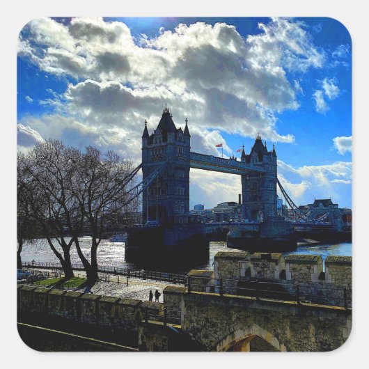 Tower Bridge, London #1シール スクエアシール (正面)