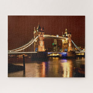Tower Bridge & London at night, England （英国） ジグソーパズル