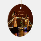 Tower Bridge, London at Night, England (UK)セラミ セラミックオーナメント (右)