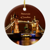 Tower Bridge, London at Night, England (UK)セラミ セラミックオーナメント (裏面)