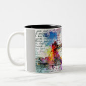 Tower Bridge, London, Sketchbook Art ツートーンマグカップ (左)