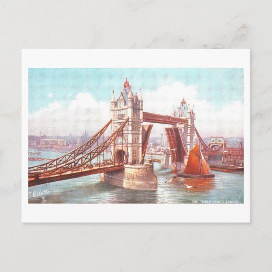 Tower Bridge London Vintage Postcard ポストカード (正面)