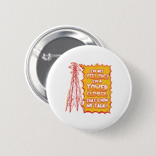 Tower Climber Industrial Climber Sticker  缶バッジ (正面&裏面)