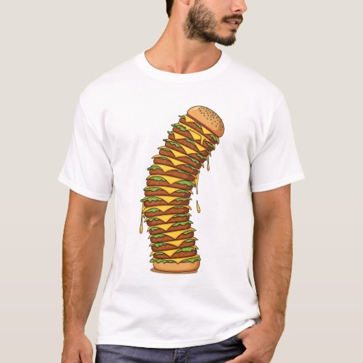 Tower of Cheesy Madness – Exaggerated Cartoon Tシャツ (正面)