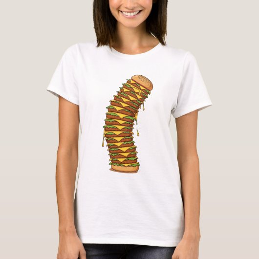 Tower of Cheesy Madness – Exaggerated Cartoon Tシャツ (正面)