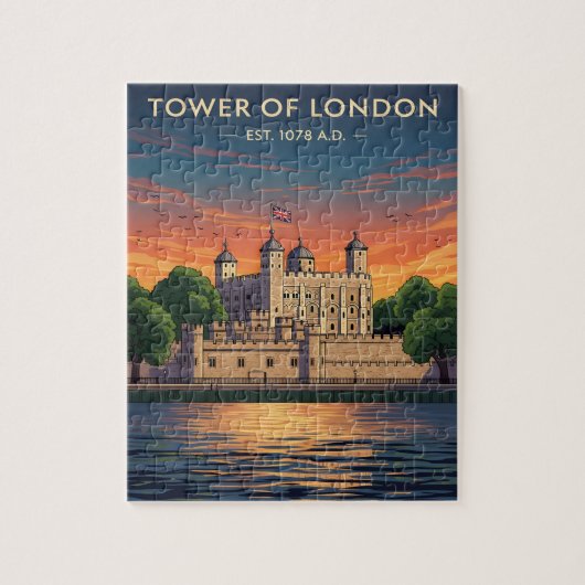 Tower of London at sunset ジグソーパズル (縦)