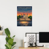 Tower of London at sunset ポスター (ホームオフィス)