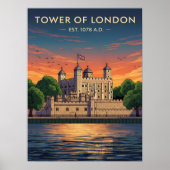 Tower of London at sunset ポスター (正面)