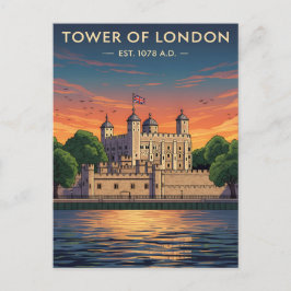Tower of London at sunset ポストカード