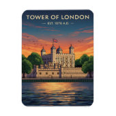 Tower of London at sunset マグネット (縦)