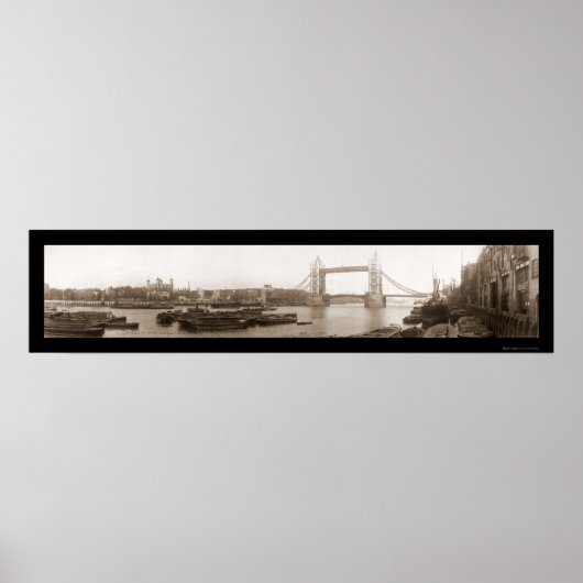Tower of London Bridge写真1909 ポスター (正面)