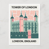 Tower of London England抽象芸術旅行フローラ ポストカード (正面)