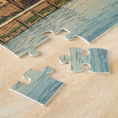 Tower of London Japanese Woodblock Print ジグソーパズル (側面)