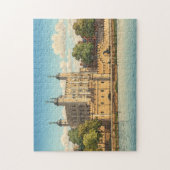 Tower of London Japanese Woodblock Print ジグソーパズル (縦)