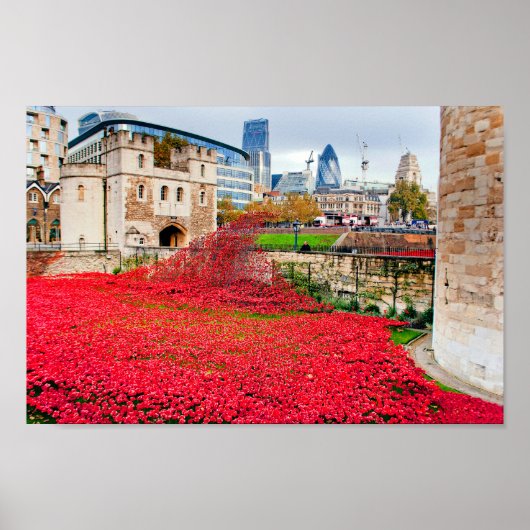 Tower Of London Poppies Red Poppy ポスター (正面)