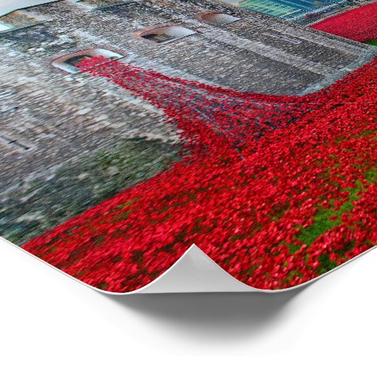 Tower of London Red Poppies England UK ポスター (角)