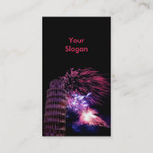 Tower of Pisa Fireworksプロファイルカード 名刺 (裏面)